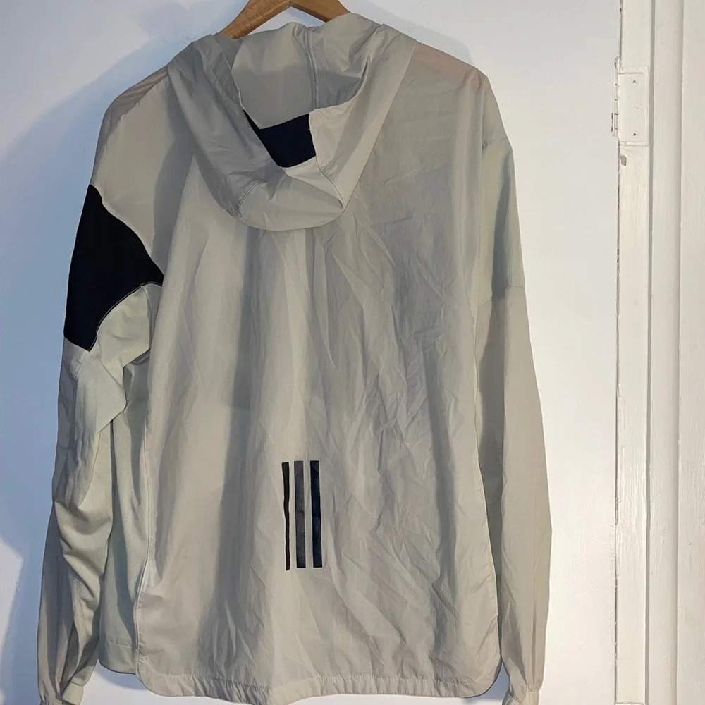 Adidas M Bosc Mesh Jacket Tan Black Medium Coat Hood And Pockets